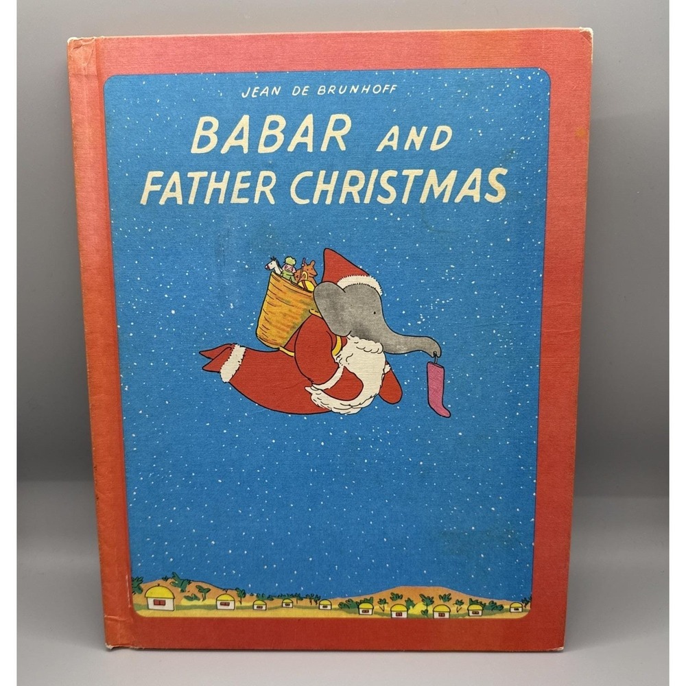Vintage 1968 Scholastic "Babar And Father Christmas" Hardcover Children's Book